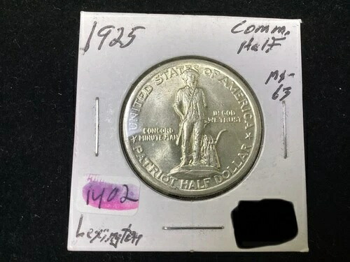 1925年 レキシントン・コンコード記念ハーフドル 50セント銀貨 #1402