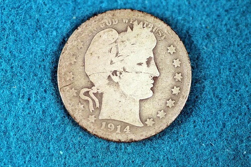 1914-S バーバークォータードル硬貨発見!! #F2931 42,900円