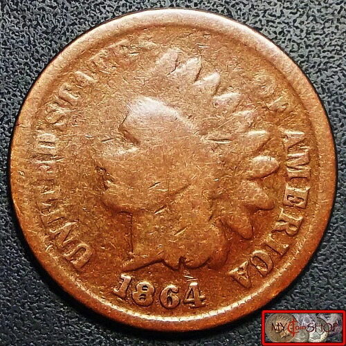 希少な RPD 1864-L IHC、完全な日付表示付き、良好な茶色のより良い日付のコインです。 42,900円