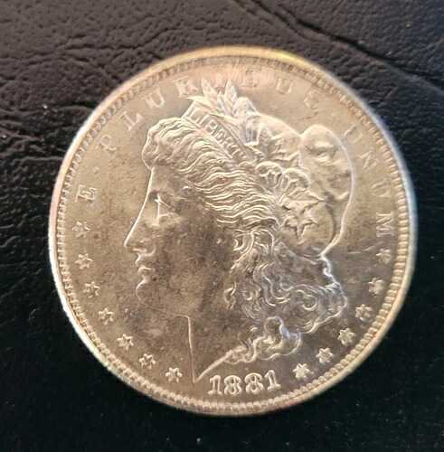 1881年 S モーガン銀貨 1ドル ブリリアント 未流通 BU 90% 銀