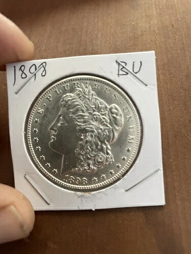 1898年製モルガン銀貨、ロールから割れ