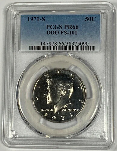 1971-S PCGS PR66 DDO FS-101 ケネディ ハーフダラー