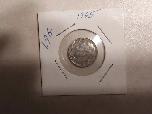 1965年のミントマークダイムの重さはわずか1.9g
