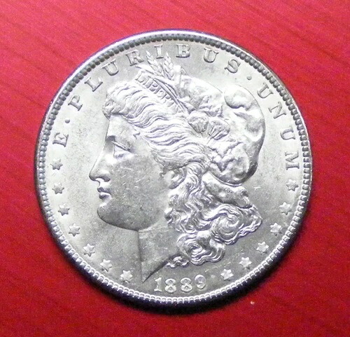1889年 P モルガン・ダラー 未流通ロールより // 写真によるグレード 75489-15