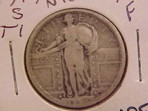 1917年 S スタンディング リバティ クォーター - タイプ 1 - F - 写真をご覧ください! - (N4675)