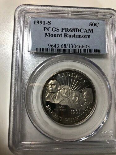 1991年 S ラシュモア山記念ハーフドル 50セント PCGS PR68DCAM 42,900円