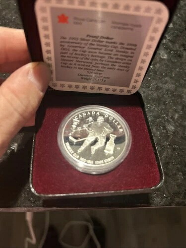 1993年スタンレーカップ100周年記念1ドルプルーフ銀貨
