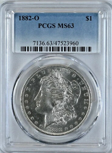 1882-O モーガン PCGS MS63 グレード シルバー 1ドル MS 63 コイン 7136