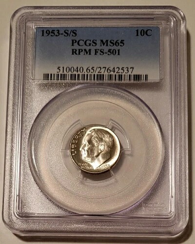 1953年 S/S ルーズベルト ダイム RPM バラエティ FS-501 MS65 PCGS