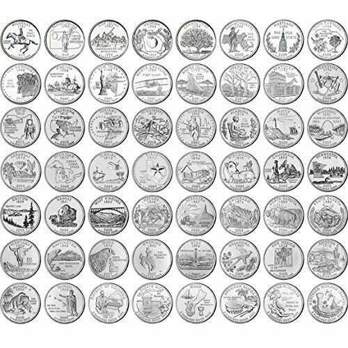 1999年～2008年 50州記念25セント硬貨セット 50枚入り Pミント 未使用品