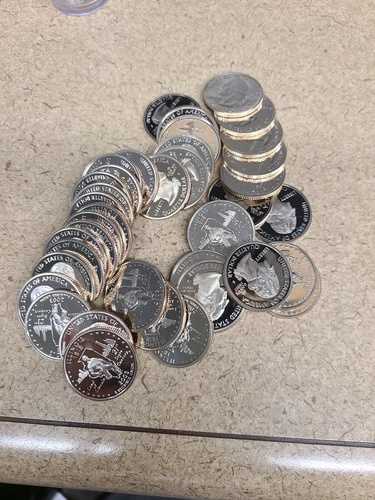 2003年イリノイ州南部発行の25セント硬貨（フルロール）