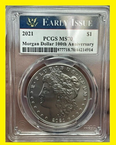 2021年 モルガン・ダラー PCGS MS70 初期発行 100周年記念 - パーフェクト MS 70
