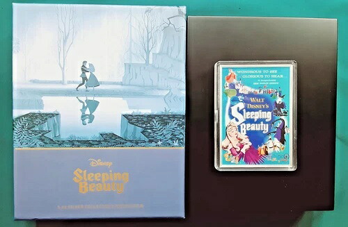 2024年 ニウエ ディズニー 眠れる森の美女 5オンス .999 純銀ポスタープルーフコイン！P82｜WORLD RESOURCE【QUEEN店】