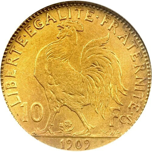 10フラン金貨（ランダム年、状態は様々）