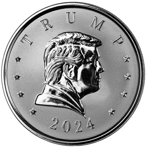 トランプ 2024 大統領記念 5オンス / .9999 純銀ラウンドリバースプルーフ仕上げ