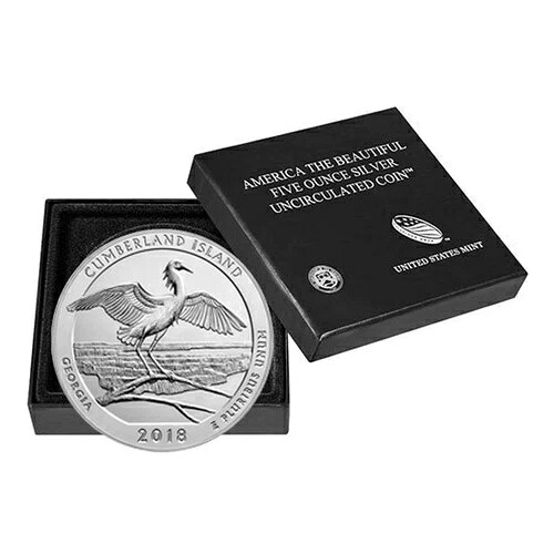2018-P 5オンス バーニッシュド ATB カンバーランド島国立海岸銀貨｜WORLD RESOURCE【QUEEN店】