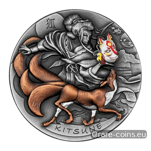 KITSUNE、2オンス銀貨、ニウエ 2022-