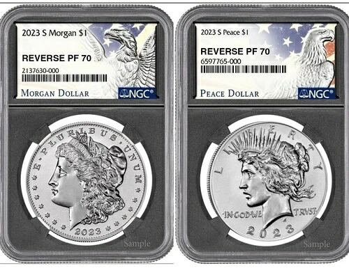 2023-S モーガン＆ピース ドル リバース プルーフセット ブラック _#2 コイン NGC PF70 105,875円