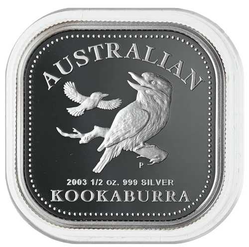 オーストラリア 50セント 2003年 銀貨 1/2オンス プルーフ「クーカブラ」箱/コア