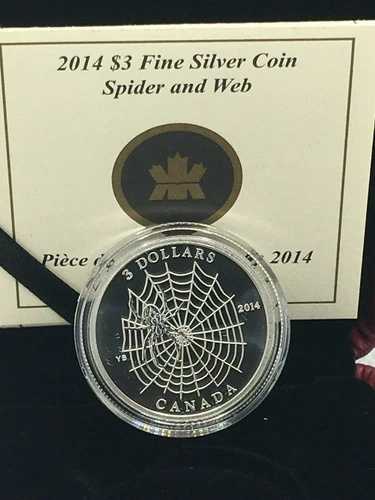 2014年カナダドル3ドル純銀貨 - 蜘蛛と巣