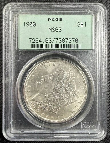 1900年 P モルガン銀貨 PCGS MS-63
