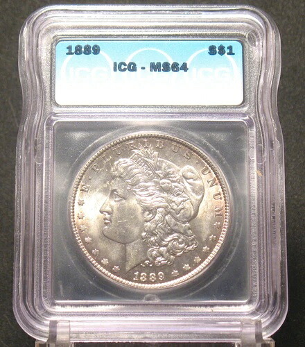 1889年 アメリカ モルガン銀貨 1ドル ICG MS64 90%銀
