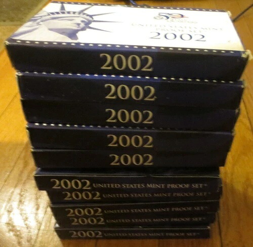 2002年 プルーフセット 10セット 卸売 米国造幣局 コイン10セット 5クォーター COA
