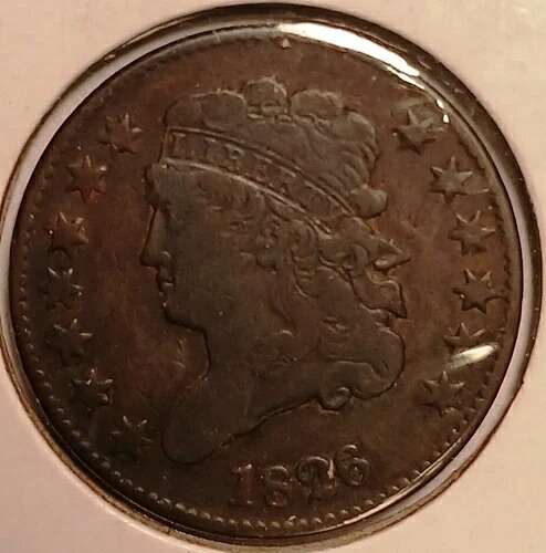1826年 ハーフセント VF #5876