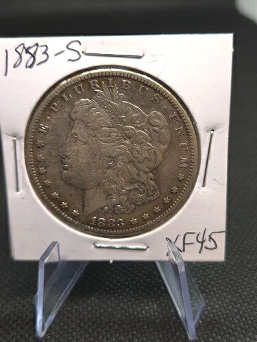 1883-S モーガン銀貨 ? 極めて良好な状態45 ? キーデートコイン！希少