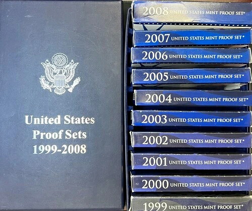 1999-2008年米国プルーフセット ブルーコレクターボックス入り