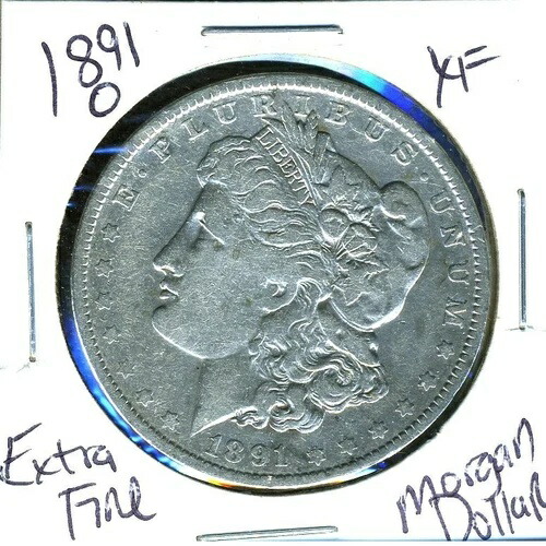 1891 O XF モルガンドル 100セント 超高純度 90% 良質 米国製 1ドル銀貨 #6627