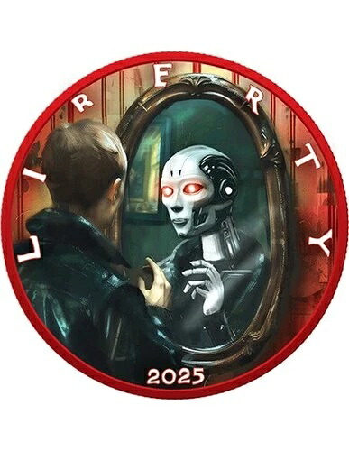 認識人工知能イーグル1オンス銀貨1ドル米国2025年｜WORLD RESOURCE【QUEEN店】