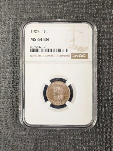 1905 MS 64 BN インディアンヘッドセント NGC 1セントペニー 素晴らしい打刻、色彩、光沢｜WORLD RESOURCE【QUEEN店】