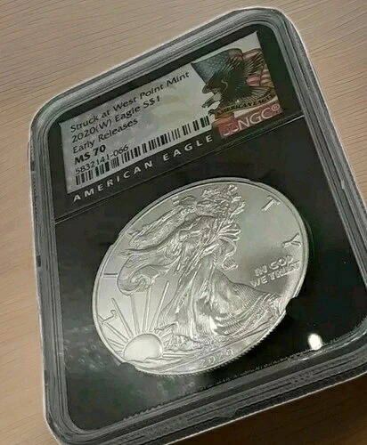 2020年 (W) アメリカン シルバー イーグル $1 早期リリース NGC MS 70 コイン パーフェクト スラブ｜WORLD RESOURCE【QUEEN店】