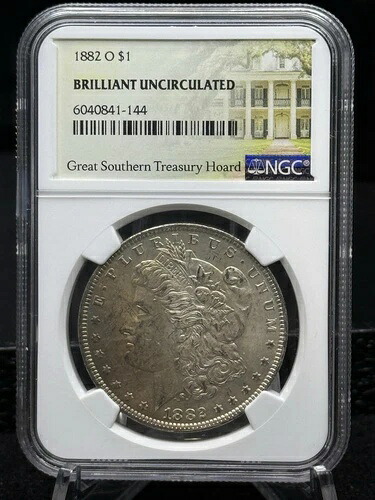 1882-O モルガン銀貨 NGC BU グレートサザントレジャリーホード マルチカラートーン