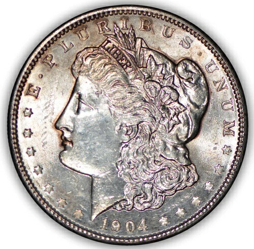1904年 モルガン銀貨 ~ UNC 詳細 - 表面スクラッチ