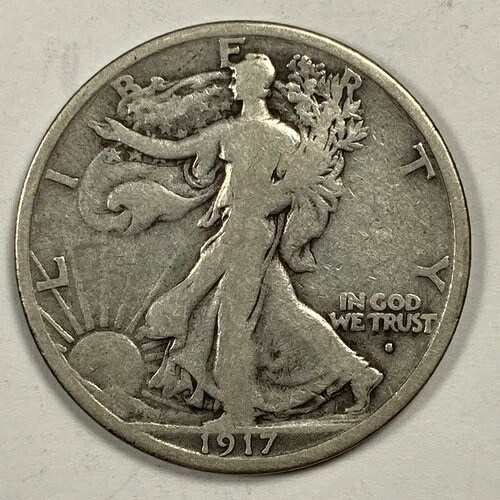 1917-S 表面リバティ・ハーフドル .50。非常に良い状態。