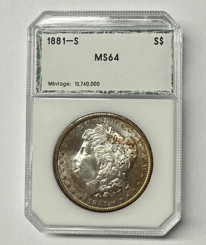 1881-S モルガン銀貨 珍しい色合い！美しい色彩