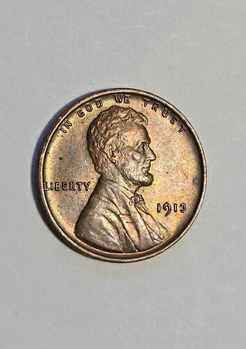 1913- P リンカーン小麦セントペニー 未流通 MS Unc.