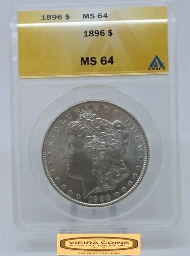 1896年モルガン銀貨、ANACS MS 64 - #B53112 69,300円