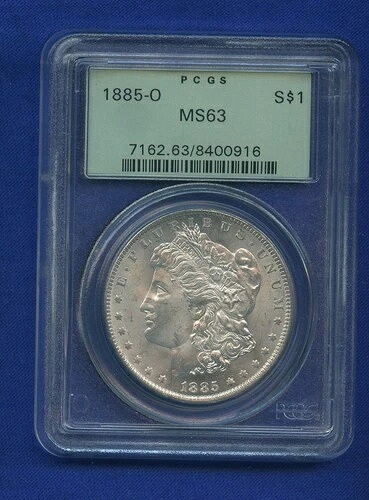 1885 O PCGS MS63 モルガン銀貨 1ドル 米国造幣局コイン 1885-O MS-63 OGH 69,300円