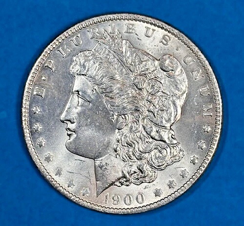 1900 O モルガン銀貨 -- 未鑑定 -- 未流通 MS+