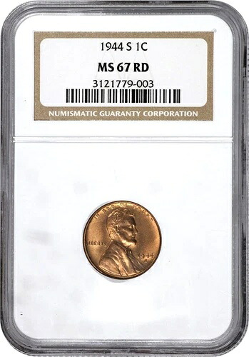 1944-S リンカーン セント NGC MS67RD
