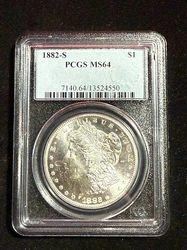 1882年 S モルガン・ダラー PCGS MS64