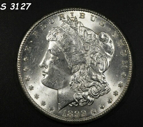 1899-O モルガン銀貨「GEM BU」*1点目以降は送料無料*