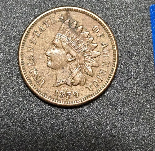 1859年インディアンヘッドセントXF H131
