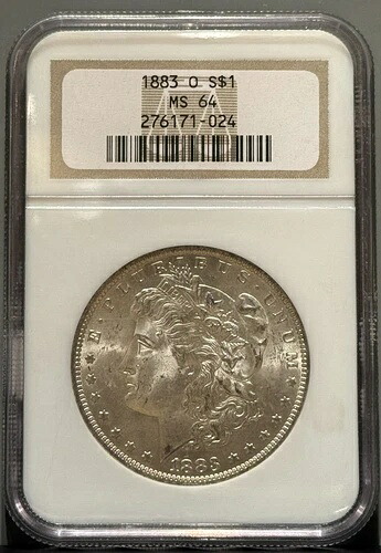 1883-O モルガン・ダラー NGC認定 MS64