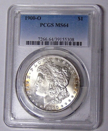 PCGS MS64 1900-O モルガン銀貨 ニューオーリンズ造幣局 #39155308
