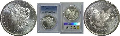 1882-O モルガン・ダラー PCGS MS-63