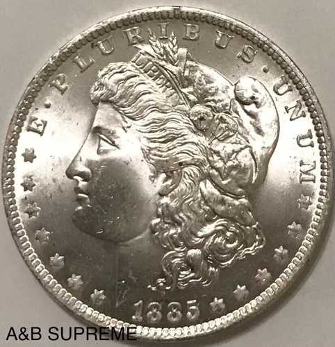 1885年 O モーガン ドル OBW エステート ロールより 極美品 未使用 90% 銀